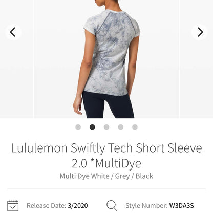 Lululemon Swiftly Tech Short Sleeve 2.0 *Multidye