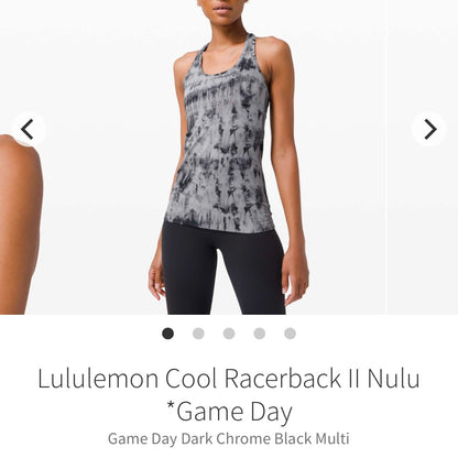 Lululemon Cool Racerback II *Game Day