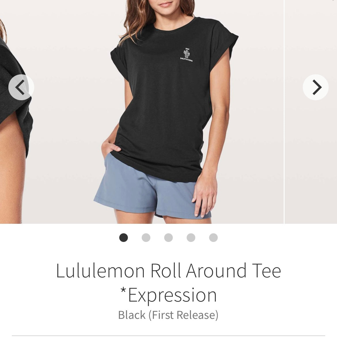 Lululemon Roll Around Short Sleeve Tee