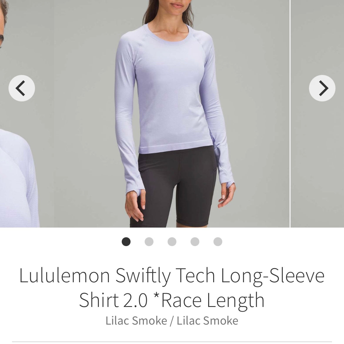 Lululemon Swiftly Tech Long Sleeve 2.0 *Race Length