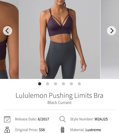 Lululemon Pushing Limits Bra