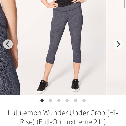 Lululemon Wunder Under Crop