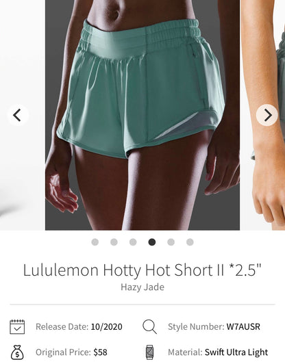 Lululemon Hotty Hot Short II