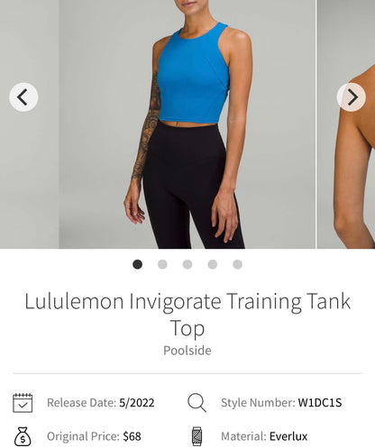 Lululemon Invigorate Training Tank Top