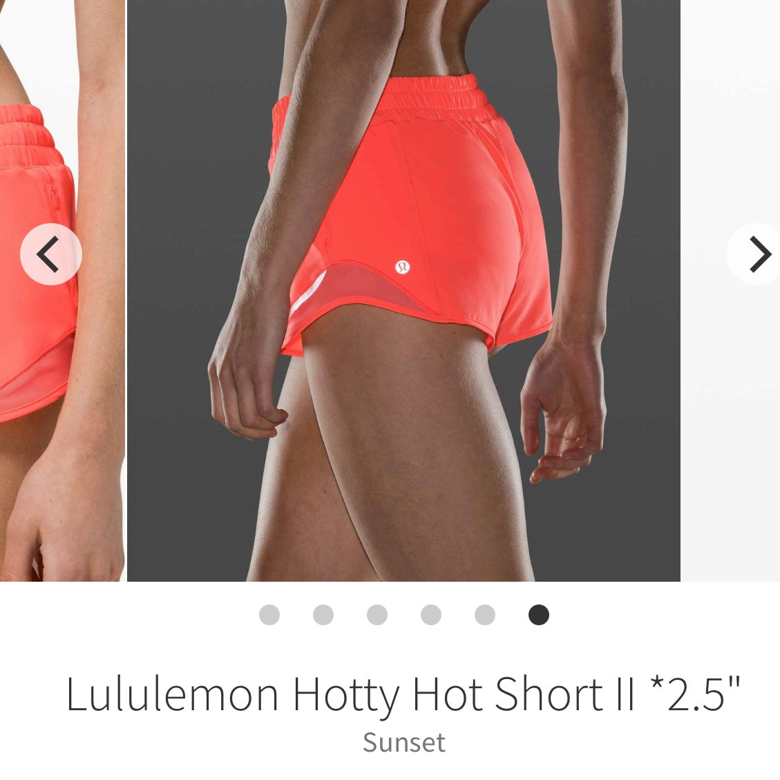 Lululemon High Rise Hotty Hot Short II